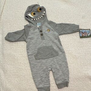 Target Gray Shark Hooded Footies One Piece